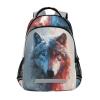 ALAZA Illustration Wolf Brothers Light Pink and Blue Joel Robiso Backpacks Travel Laptop Daypack School Book Bag for Men Women Teens Kids view 1