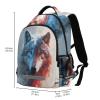 ALAZA Illustration Wolf Brothers Light Pink and Blue Joel Robiso Backpacks Travel Laptop Daypack School Book Bag for Men Women Teens Kids view 3