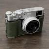 Andoer Portable Camera Protective Case Retro Style Full Camera Case Carry Bag Opening Bottom Design with Shoulder Strap Replacement for Fujifilm X100VI Camera, Green view 2