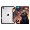 Batianda Case for iPad Air 13 inch 2025 M3 2024 M2 Chip Model A2898/A2899 [Built-in Pencil Holder] Shockproof Cover with Clear Transparent Back Shell Soft TPU Bumper,Auto Sleep/Wake, Cheshire Cat view 2