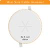 Bolcolege in Wall Cable Management Kit for Wall Mount TV, TV Cord Hider with 1-1/10 inch Silicone Pass Through for Low Profile Wires and Power Cables, Integrated Locking Bracket, White, 2 Pack view 3