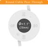 Bolcolege in Wall Cable Management Kit for Wall Mount TV, TV Cord Hider with 1-1/10 inch Silicone Pass Through for Low Profile Wires and Power Cables, Integrated Locking Bracket, White, 2 Pack view 4