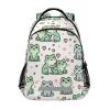 ALAZA Cute Frog Line Hand Drawn in Love Poses Backpacks Travel Laptop Daypack School Book Bag for Men Women Teens Kids view 1