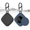 Silicone Case for Life360 Tile Tracker 2 Pack, for Tile Mate 2022 Full Body IPX8 Waterproof and Anti-Scratch Protective with Carabiner for Kids, Keys, Luggage, Cat/Dog Collar Tag (Black+Blue)