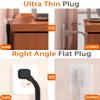 2 Prong Power Strip, WRXDMC 2 Prong to 3 Prong Outlet Adapter, 3600 Joules Surge Protector, 6 Feet Flat Plug Heavy Duty Extension Cord with 19 Widely Outlets, 4 USB Ports, 1875W, Black view 4