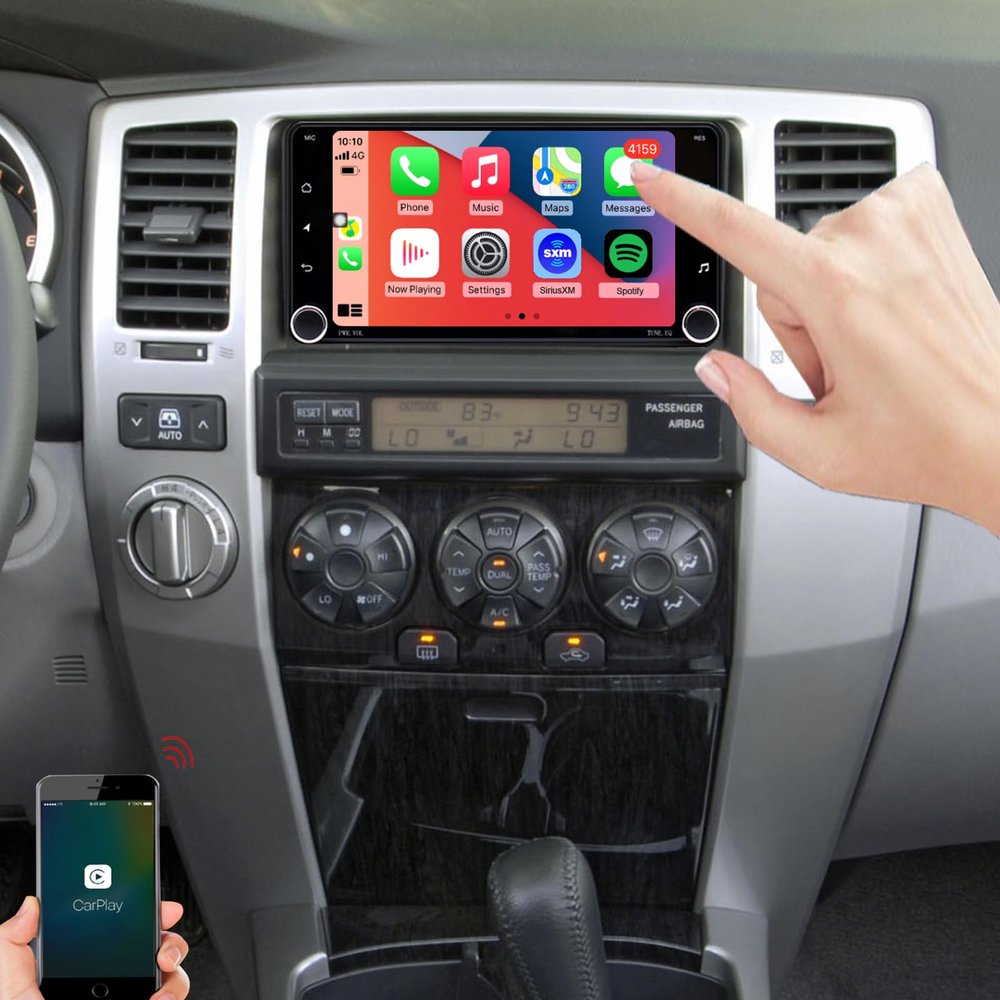 for Toyota 4Runner Radio Upgrade 2003-2009 Tundra 2003-2006 Sequoia 2003-2007 Stereo Replacement,Touch Screen,Carplay Android Auto Ready,Free Back Camera