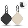 FGERWZ [2 Pack] Silicon Case for Tile Mate 2022 Tracker with Keychains, Tile Mate Holder Anti Lost Hidden Full Cover, Waterproof Tile Mate Case for Keys, Bags, Cat Dog Collar Holder (Black+White) view 1