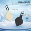 FGERWZ [2 Pack] Silicon Case for Tile Mate 2022 Tracker with Keychains, Tile Mate Holder Anti Lost Hidden Full Cover, Waterproof Tile Mate Case for Keys, Bags, Cat Dog Collar Holder (Black+White) view 2