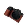 Andoer Portable Camera Protective Case Retro Style Camera Case Carrying Bag Bottom Design with Strap Opening Replacement for Fujifilm XS20/X-S20 Camera, Coffee view 2
