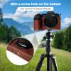 Andoer Portable Camera Protective Case Retro Style Camera Case Carrying Bag Bottom Design with Strap Opening Replacement for Fujifilm XS20/X-S20 Camera, Coffee view 4
