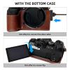 Andoer Portable Camera Protective Case Retro Style Camera Case Carrying Bag Bottom Design with Strap Opening Replacement for Fujifilm XS20/X-S20 Camera, green, Green view 4