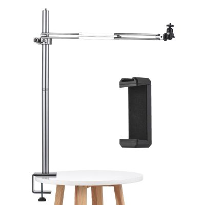 Andoer Desktop Mount Bracket Camera with Flexible Arm Table Mount Clamp Light Stand Rotating Ball Head for Phone DSLR Camera Webcam LED Video Light
