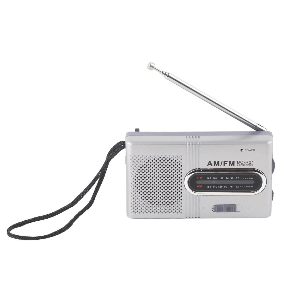 FLEXMAN Portable AM FM Miniature Radio, Universal Stereo Receiver, Built in Speaker, Music Player with Telescopic Antenna, Standard Earphones Jacks