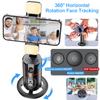 GREEN HOUSE Auto Face Tracking Phone Holder, Selfie Gimbal with Rechargeable & Detachable LED Fill Light & Detachable Controller view 3