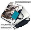 13 inch Laptop Tote Bag Men Women Two Cute Bulldog Dogs Shoulder Laptop Sleeve Briefcase Messenger Computer Bag view 3