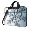 13 inch Laptop Tote Bag Men Women Transparent snowflake Shoulder Laptop Sleeve Briefcase Messenger Computer Bag view 1