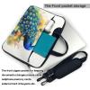 13 inch Laptop Tote Bag Men Women Peacock watercolor painting Shoulder Laptop Sleeve Briefcase Messenger Computer Bag view 3