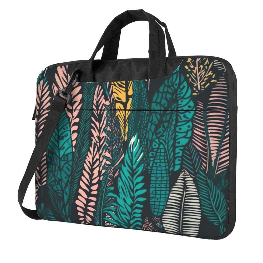 15.6 inch Laptop Tote Bag Men Women Tribal Tropical Jungle Palm Tree Shoulder Laptop Sleeve Briefcase Messenger Computer Bag