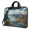 14 inch Laptop Tote Bag Men Women Penthouse View Over New York Manhattan Shoulder Laptop Sleeve Briefcase Messenger Computer Bag view 1