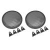 NDNCZDHC 2 Pcs Speaker Grill Cover 8 Inch Car RV Black Metal Iron Subwoofer Mesh Grill Cover view 2