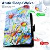 Dteck Slim Case for ipad 5th/6th Generation 9.7 inch 2017/2018, ipad air 1/2 Case, Shockproof Protective PU Leather Auto Wake/Sleep Stand Wallet Cover for Apple ipad 5th/6th Gen,Daisy view 2