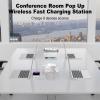 Pop Up Countertop Outlet with 15W Wireless Charger, PD 65W USB-C Ports & 4 AC Outlets, 800J Surge Protection, 4.75 inch Pop Up Electrical Outlet, 6Ft Cord for Home Office(ETL & FCC Listed) view 4