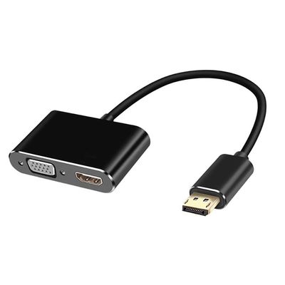 GZSHUNLI DP to -Compatible to VGA 2-in-1 Docking Station Aluminum Alloy HUB for PC Hosting Laptop Display Docking Station Easy Install Easy to Use, 500459098