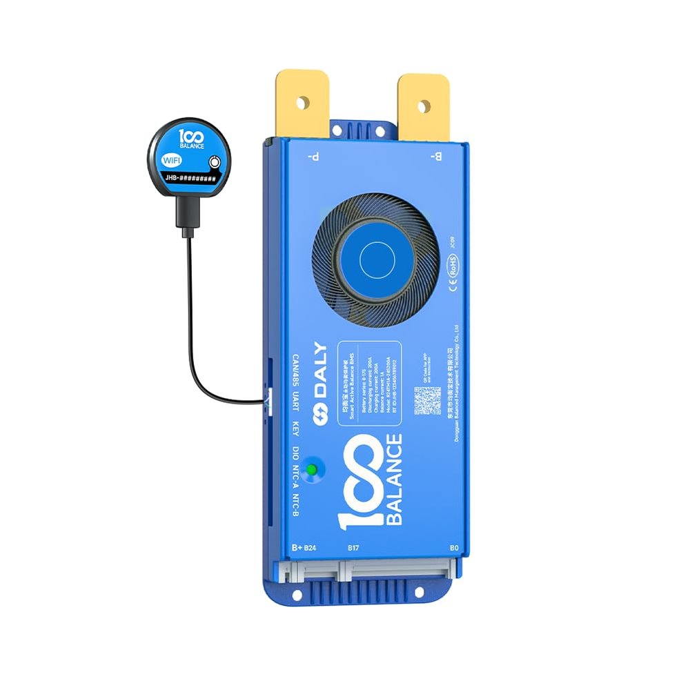 100BALANCE 200A 8-17S CAN BMS & Wi-Fi Set Smart Active Balance Protection Board Build-in Bluetooth & RS485/CAN Port