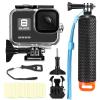 BO&DQQ Compatible for Go Pro Hero 8 Black Waterproof Housing Case 60M/196FT Protective Underwater Diving Case Shell with Cameras Handle Mount Accessories Kit view 1