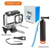 BO&DQQ Compatible for Go Pro Hero 8 Black Waterproof Housing Case 60M/196FT Protective Underwater Diving Case Shell with Cameras Handle Mount Accessories Kit view 2