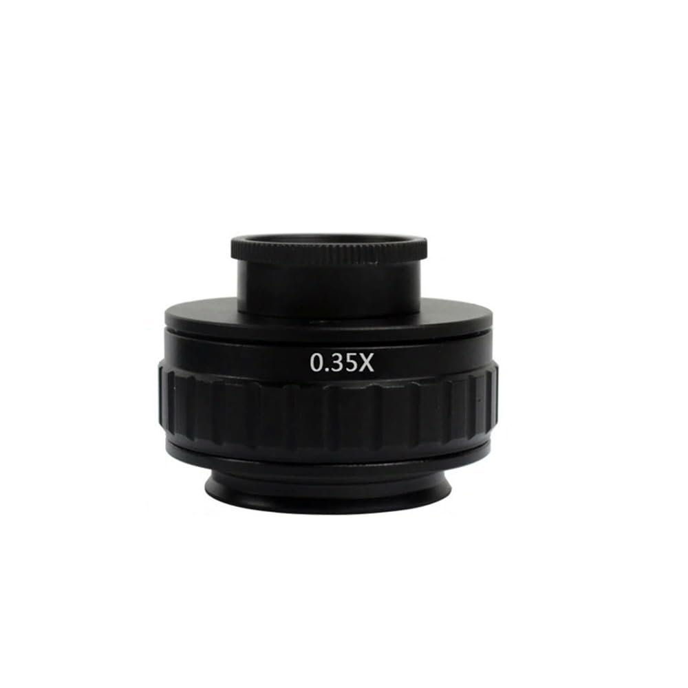 JOEBO Microscope Kit 0.35X 0.5X C Mount Lens Adapter Focus Adjustable Camera Installation C Mount Adapter Suitable for Trinocular Stereo Microscope Microscope Lens Adapters(Color:0.35X C-Mount Lens)