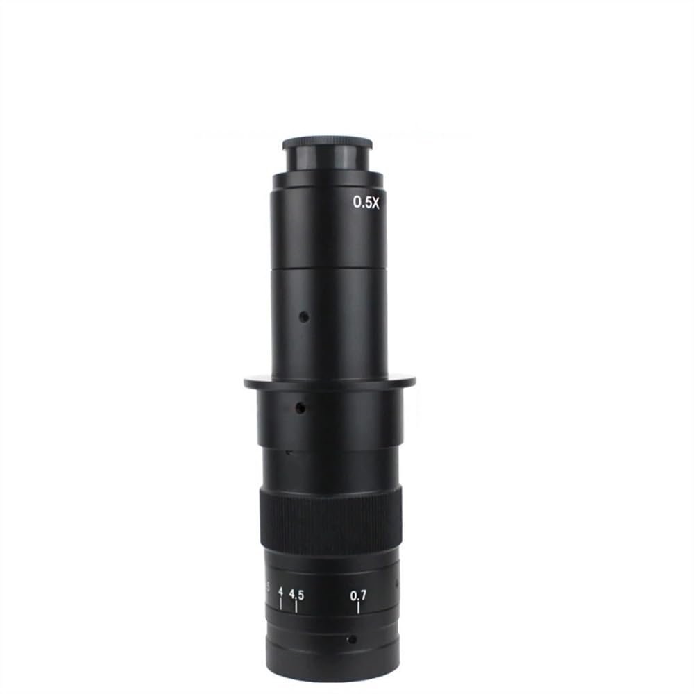 Joebo Microscope Kit 200X 180X 300X Microscope Adjustable Magnification Monocular Zoom C Mount 0.3X 0.5X 2X Barlow Lens for Video Microscope Camera Microscope Lens Adapters(Color:180X)
