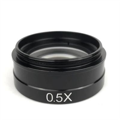 JOEBO Microscope Kit 200X 180X 300X Microscope Adjustable Magnification Monocular Zoom C Mount 0.3X 0.5X 2X Barlow Lens for Video Microscope Camera Microscope Lens Adapters(Color:0.5X)