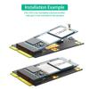 GZSHUNLI MSATA to M.2(NGFF) Key B Adapter for 2230/2242 SSD Card Adapter for Multi-System PCS Accessories, Black, 500449879 view 3