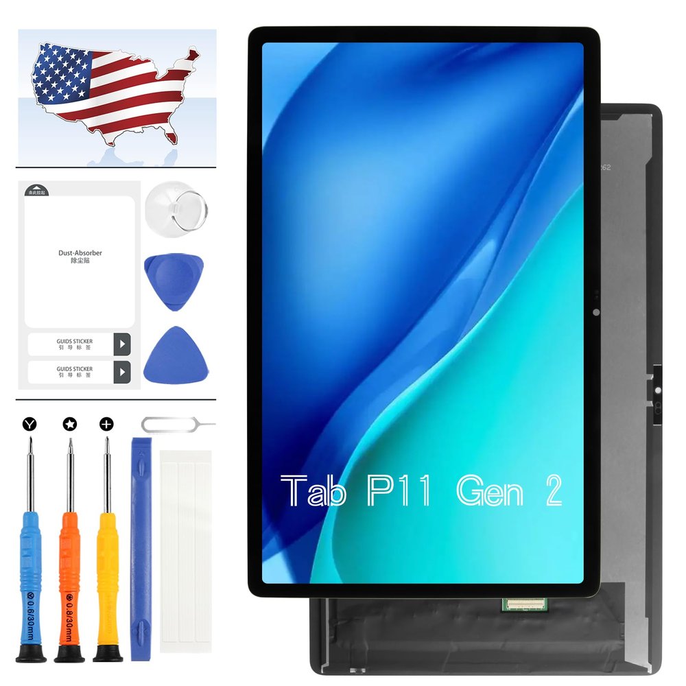 LCD Screen for Lenovo Tab P11 Gen 2/P11 2022 TB350FU TB350XU TB350 11.5" LCD Display Touch Screen Digitizer Assembly Replacement Repair Kit with Tools(Black)
