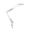 Joebo Microscope Kit Flexible Clamp-on Table Lamp with 10x 20x Magnifier Glass Swing Arm Dimmable Illuminated Magnifier HD 48 LED Lamps Microscope Lens Adapters(Color:White 470MM) view 1