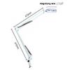 Joebo Microscope Kit Flexible Clamp-on Table Lamp with 10x 20x Magnifier Glass Swing Arm Dimmable Illuminated Magnifier HD 48 LED Lamps Microscope Lens Adapters(Color:White 470MM) view 2