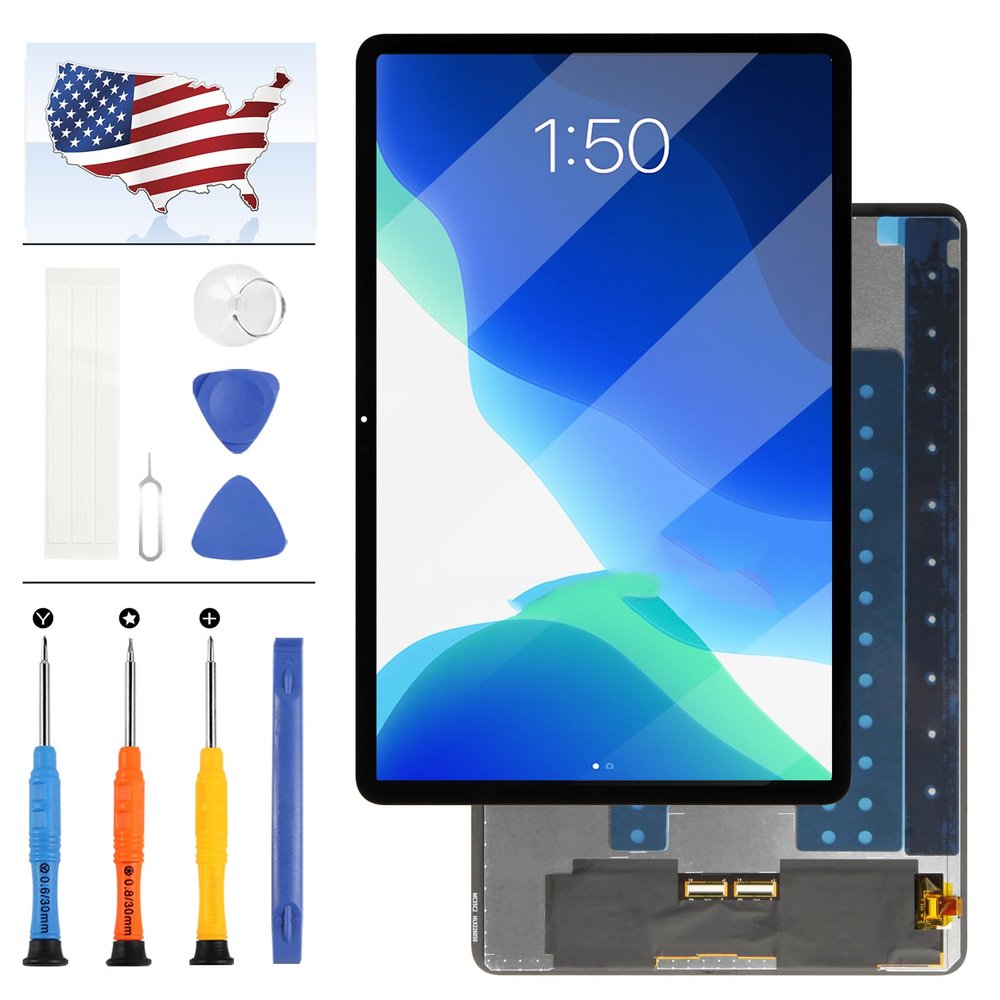 Screen Replacement for Xiaomi Mi Pad 5 Pro 12.4" LCD Screen for Xiaomi Pad 5 Pro 12.4inch LCD Display Touch Screen Digitizer Assembly Repair Kit with Tools(Black)