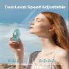 Aluan Portable Handheld Fan Rechargeable Blue Bundle USB Car Fan Speed Adjustable Fan Black view 3