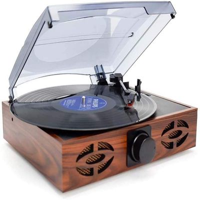 DirectNine Basics Vinyl Player Vintage, Vinyl Record Player Antique Retro Classic Modern Home Living Room Gramophone