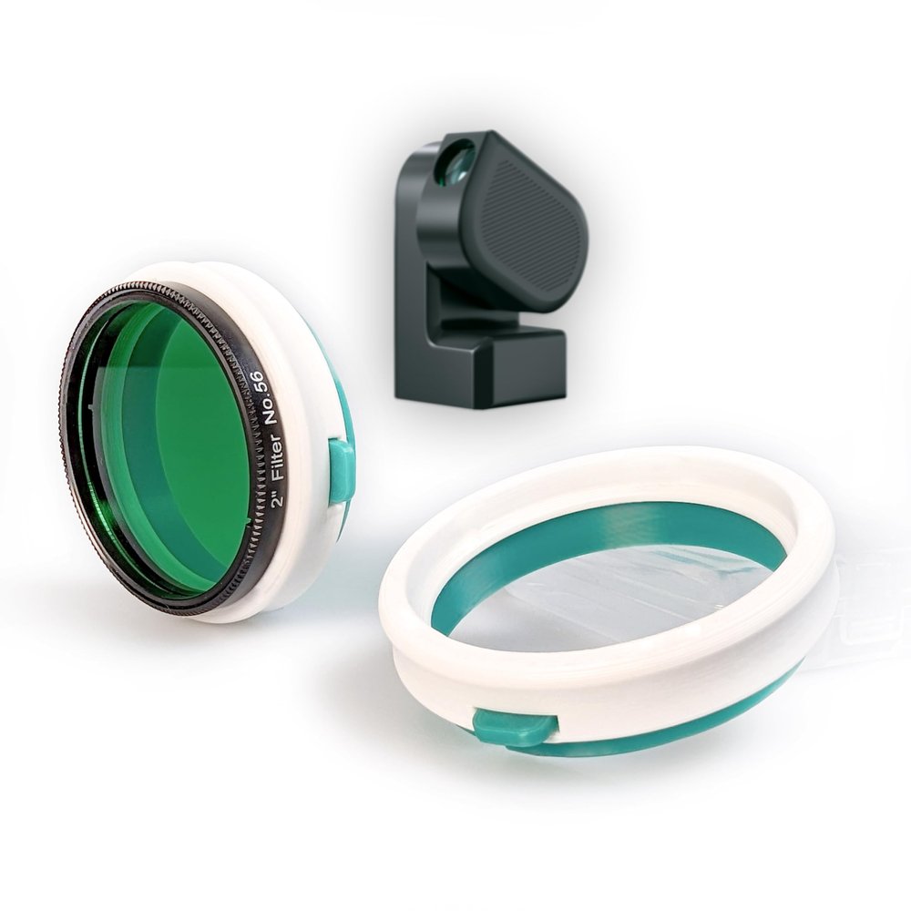 2X Set - 2" Optical Filter Adapter Compatible with Seestar S50 - M48x0.75 Deep Sky Filter Holder Ring