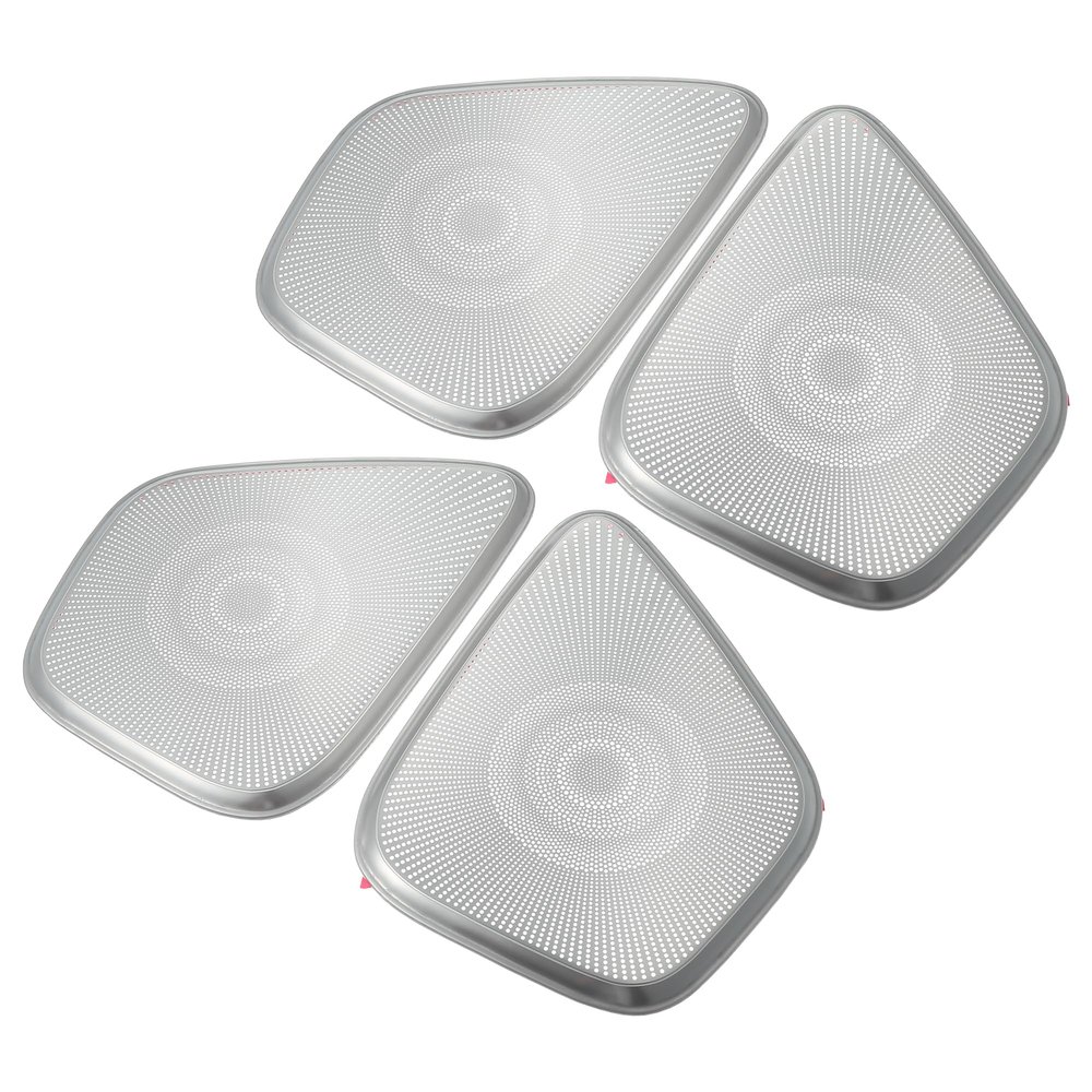 ACROPIX Front Rear Left Right Door Speaker Frame Cover Trim Car Audio Stereo Horn Speaker Grille Fit for Mercedes Benz a B Class W247 GLB 2020 Stainless Steel Silver Tone - Pack of 4