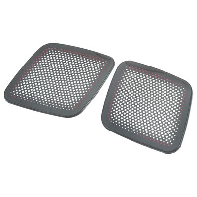 ACROPIX Rear Door Speaker Frame Cover Trim Car Audio Stereo Horn Speaker Grille Interior Decor Accessories Fit for Ford for Mustang Mach-E 21-23 Stainless Steel Titanium Tone - Pack of 2
