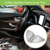 ACROPIX A Pillar Speaker Frame Cover Trim Car Audio Stereo Horn Speaker Grille Fit for Mercedes Benz C Class W205 S205 2015-2021 Stainless Steel Silver Tone - Pack of 2 view 2