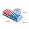 20Pcs Lever Nuts Wire Connectors 2 in 4/6/8/10/12 Out Quick Wiring Cable Connector Push-in Conductor Terminal Block Quick Terminal Blocks Lever Nut Assortment Connectors (2 in 10 Out) view 2