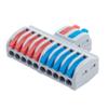 20Pcs Lever Nuts Wire Connectors 2 in 4/6/8/10/12 Out Quick Wiring Cable Connector Push-in Conductor Terminal Block Quick Terminal Blocks Lever Nut Assortment Connectors (2 in 10 Out) view 3