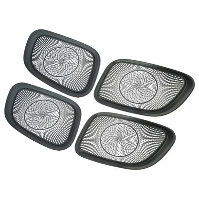 ACROPIX Front Rear Left Right Door Speaker Frame Cover Trim Car Audio Stereo Horn Speaker Grille Fit for Mercedes Benz GLC 2023 Stainless Steel Titanium Tone - Pack of 4