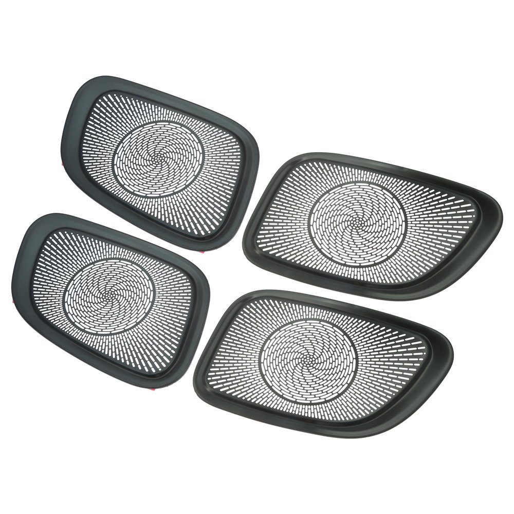 ACROPIX Front Rear Left Right Door Speaker Frame Cover Trim Car Audio Stereo Horn Speaker Grille Fit for Mercedes Benz GLC 2023 Stainless Steel Titanium Tone - Pack of 4