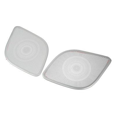 ACROPIX Rear Trunk Speaker Frame Cover Trim Car Audio Stereo Horn Speaker Grille Interior Decor Accessories Fit for Mercedes Benz GLB 2020 Stainless Steel Silver Tone - Pack of 2