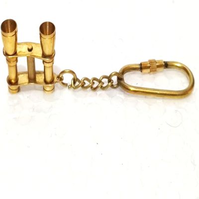 Antique Nautical world Binocular Keychain, Handheld Mini Binoculars for Bird Watching, Hiking and Outdoor Activities, 2 inch, Golden